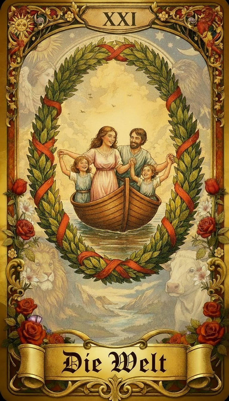 Die Welt - Tarotkarte XXI